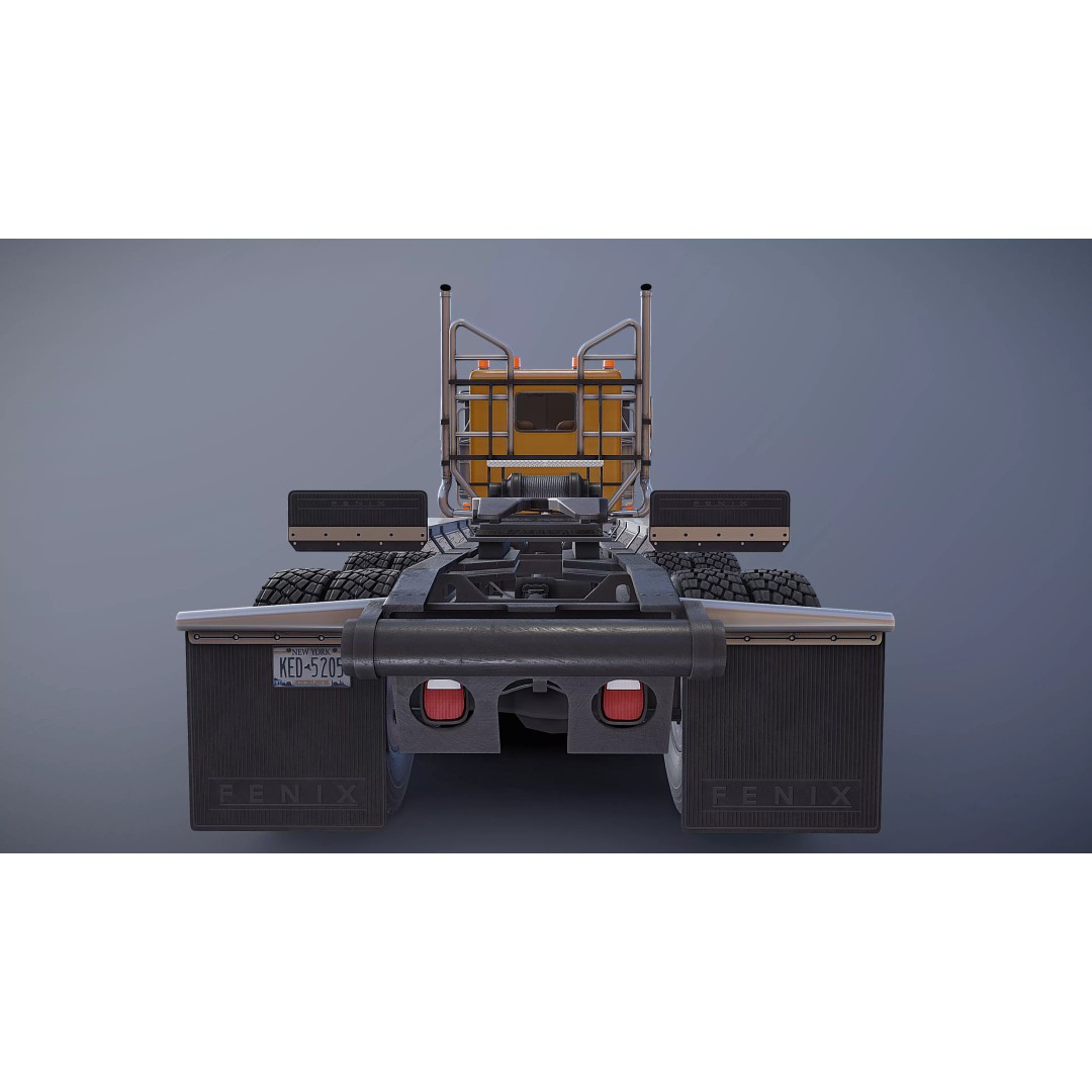 Twinsteer Heavy-Duty Truck 3D Model – Low Poly Game Ready Asset, FBX - View 19