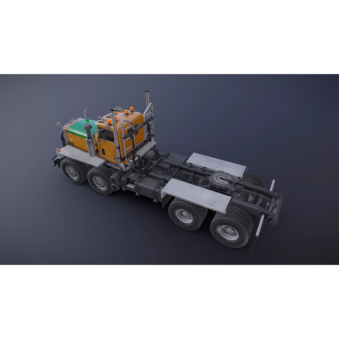 Twinsteer Heavy-Duty Truck 3D Model – Low Poly Game Ready Asset, FBX - View 20