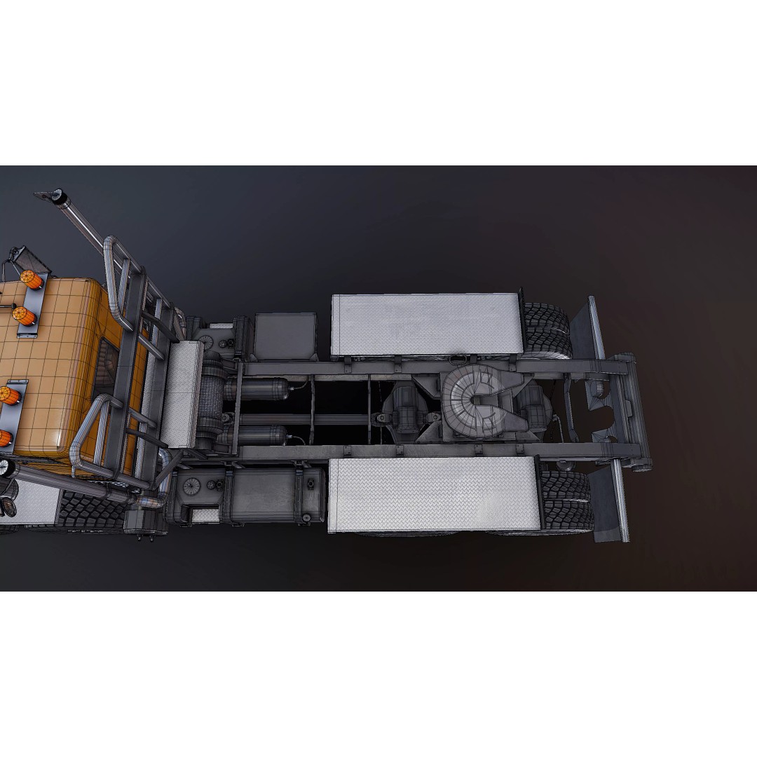 Twinsteer Heavy-Duty Truck 3D Model – Low Poly Game Ready Asset, FBX - View 21
