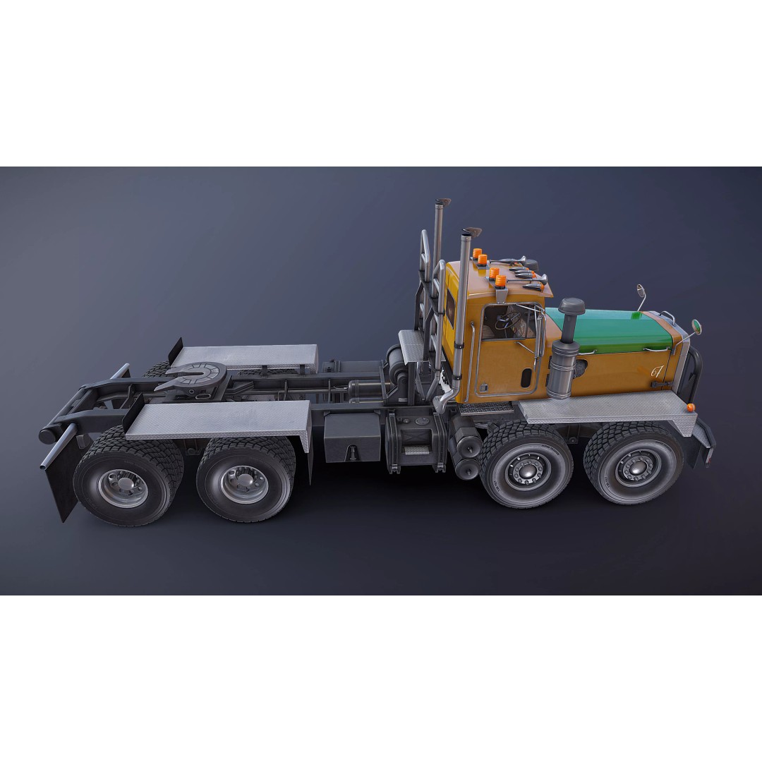 Twinsteer Heavy-Duty Truck 3D Model – Low Poly Game Ready Asset, FBX - View 27