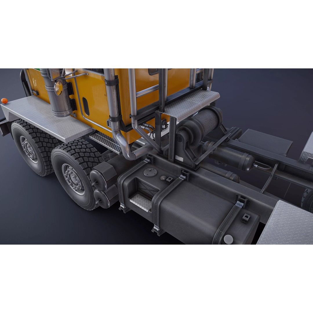 Twinsteer Heavy-Duty Truck 3D Model – Low Poly Game Ready Asset, FBX - View 28