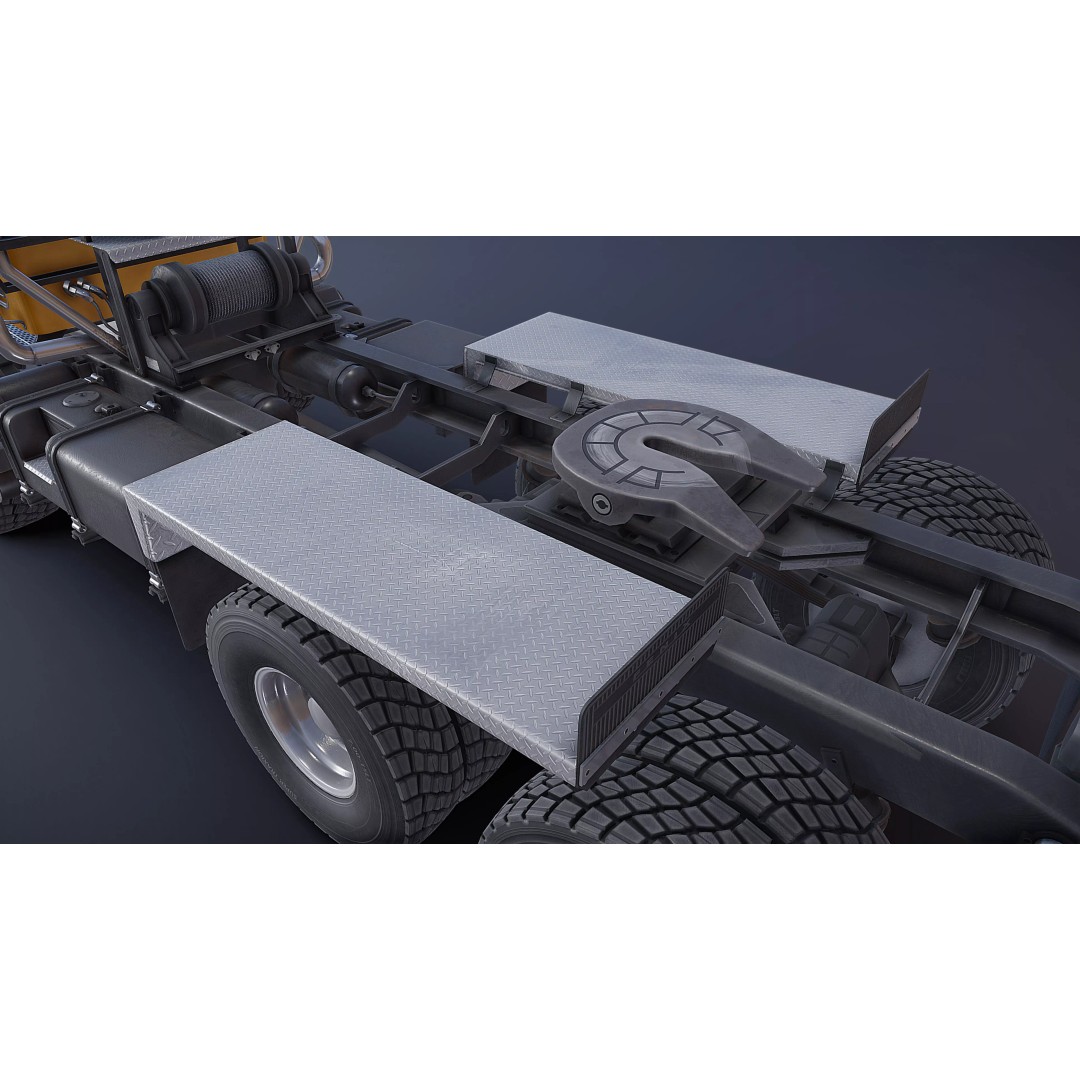 Twinsteer Heavy-Duty Truck 3D Model – Low Poly Game Ready Asset, FBX - View 30