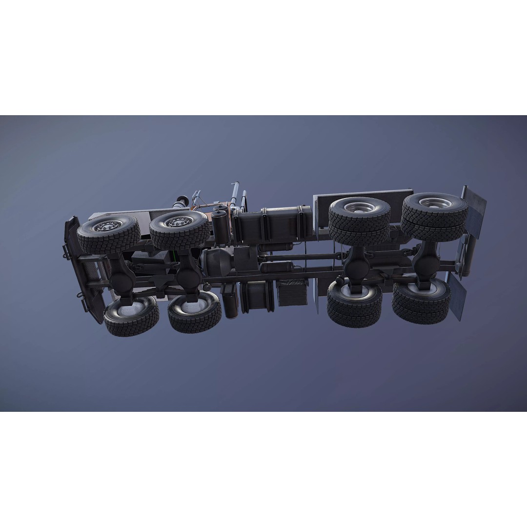 Twinsteer Heavy-Duty Truck 3D Model – Low Poly Game Ready Asset, FBX - View 31