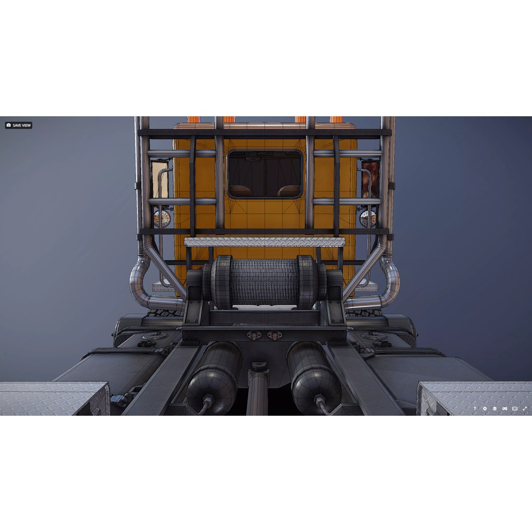 Twinsteer Heavy-Duty Truck 3D Model – Low Poly Game Ready Asset, FBX - View 33