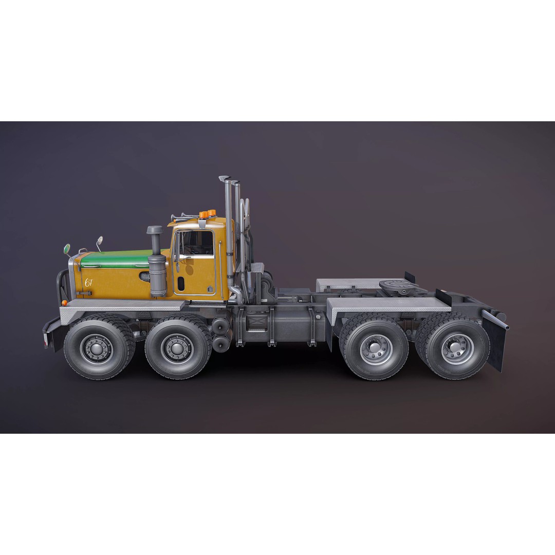 Twinsteer Heavy-Duty Truck 3D Model – Low Poly Game Ready Asset, FBX - View 35