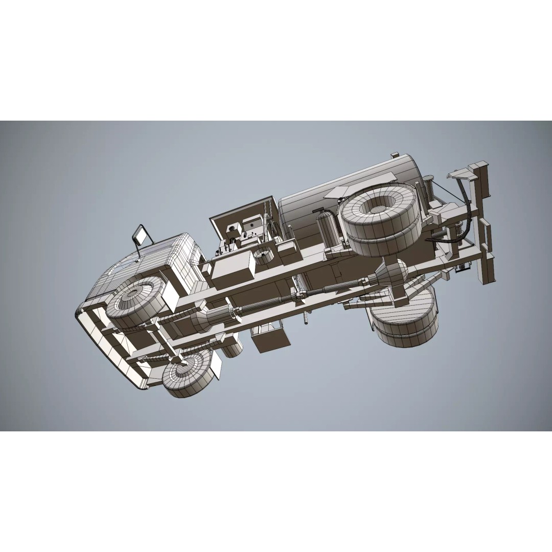 Isuzu Avgas Fueler Truck 3D Model – Low Poly Game-Ready Asset, FBX, OBJ - View 22