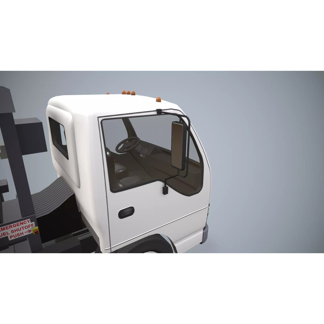 Isuzu Avgas Fueler Truck 3D Model – Low Poly Game-Ready Asset, FBX, OBJ - View 7