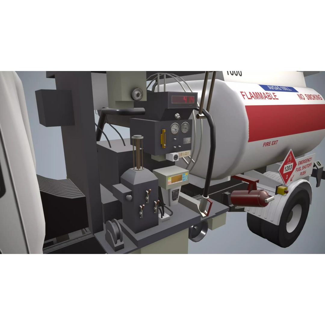 Isuzu Avgas Fueler Truck 3D Model – Low Poly Game-Ready Asset, FBX, OBJ - View 8