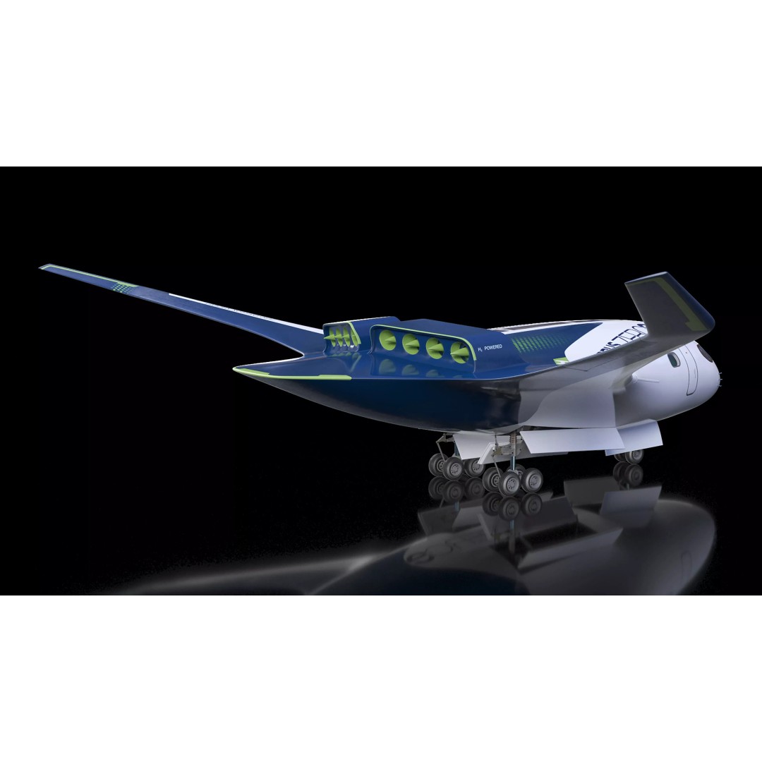 Airbus ZEROe Blended-Wing Body 3D Model – Rigged Aircraft for Animation - View 22