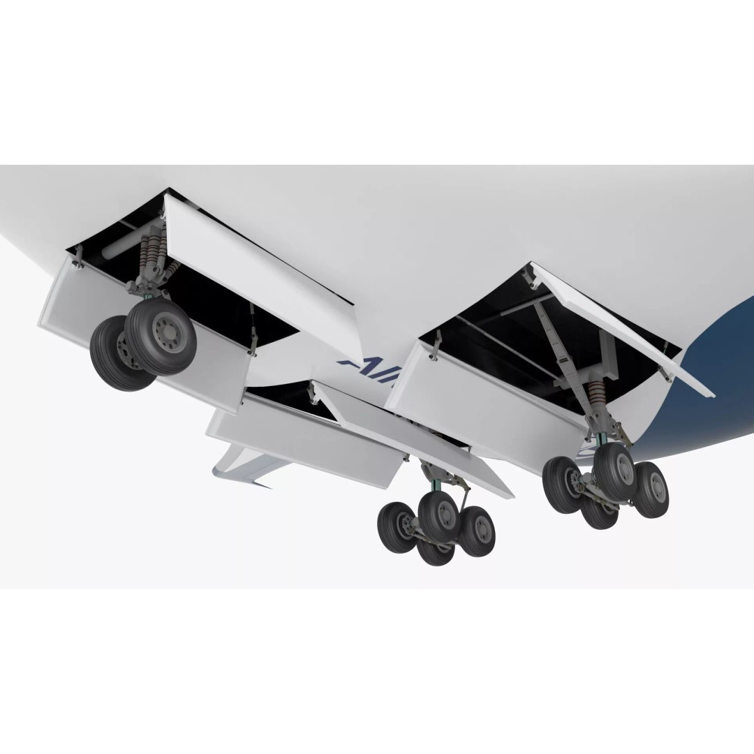 Airbus ZEROe Blended-Wing Body 3D Model – Rigged Aircraft for Animation - View 33