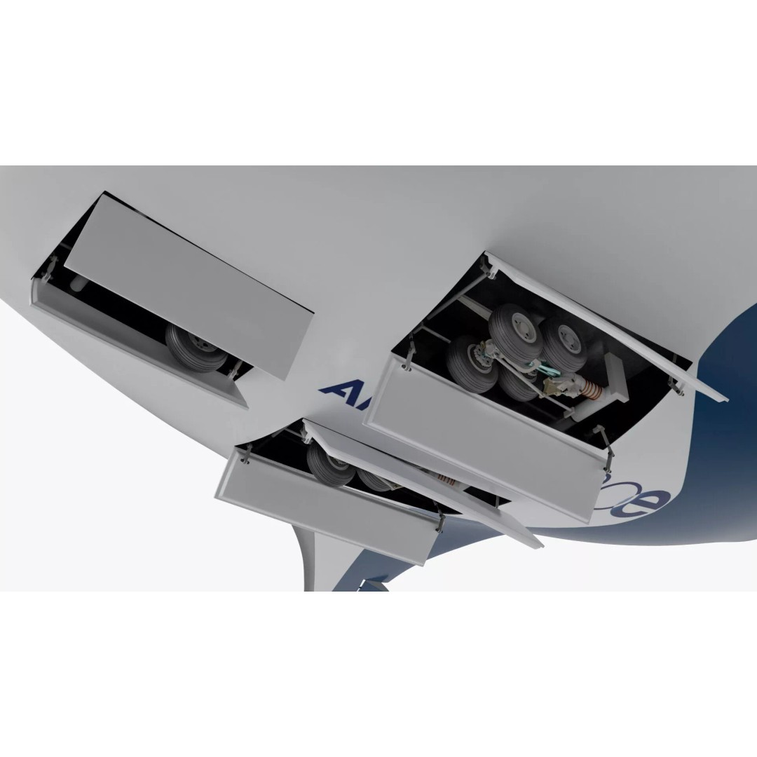 Airbus ZEROe Blended-Wing Body 3D Model – Rigged Aircraft for Animation - View 34