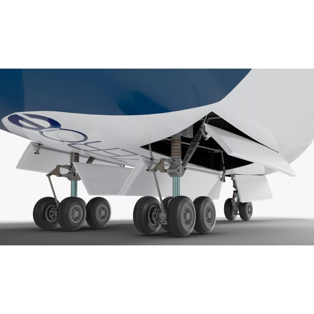 Airbus ZEROe Blended-Wing Body 3D Model – Rigged Aircraft for Animation - View 39