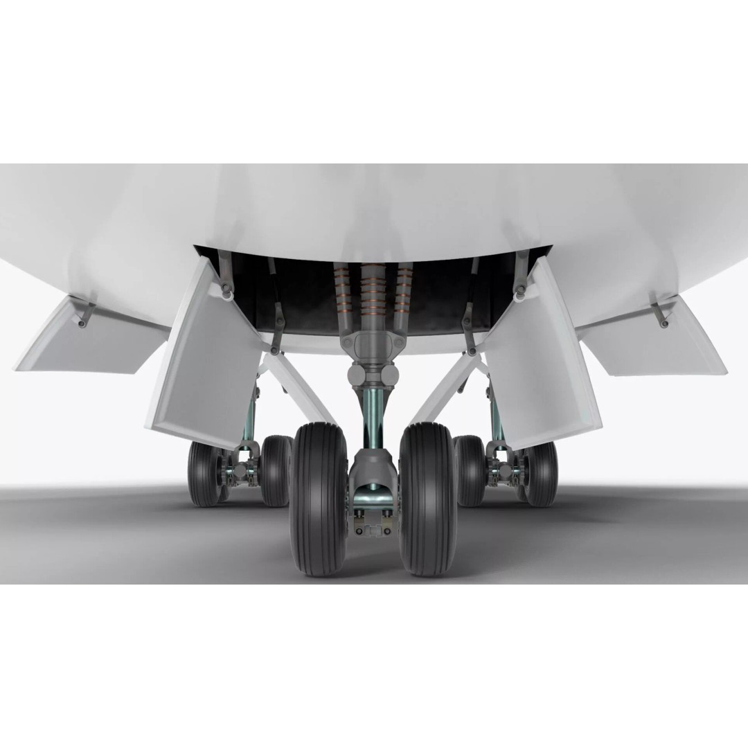 Airbus ZEROe Blended-Wing Body 3D Model – Rigged Aircraft for Animation - View 40