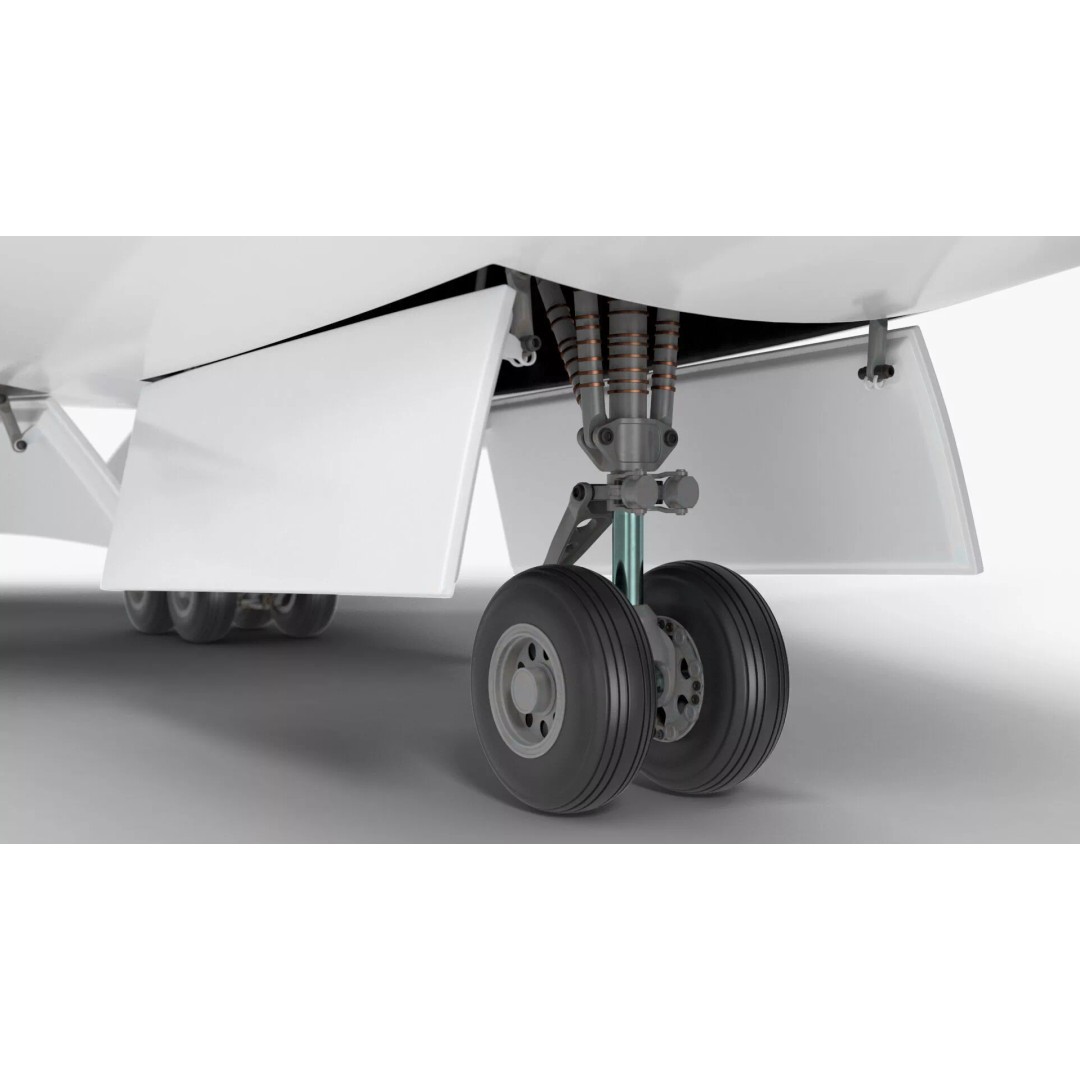 Airbus ZEROe Blended-Wing Body 3D Model – Rigged Aircraft for Animation - View 41
