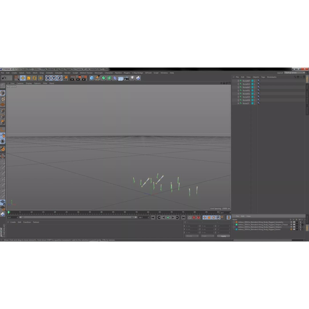Airbus ZEROe Blended-Wing Body 3D Model – Rigged Aircraft for Animation - View 44