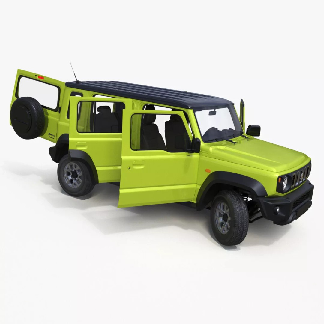 Suzuki Jimny 3D Model – Rigged Compact SUV with PBR Textures