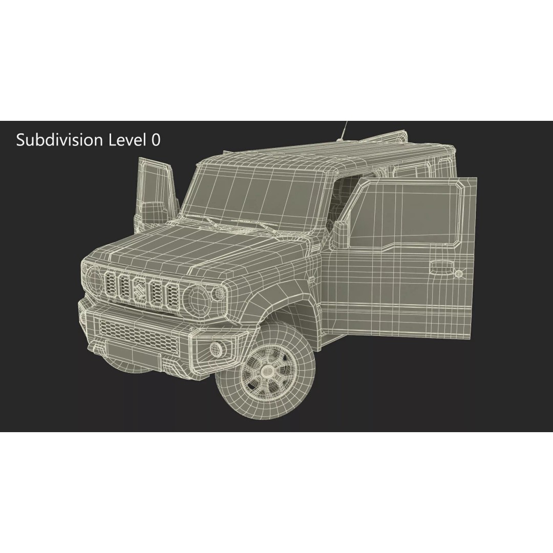 Suzuki Jimny 3D Model – Rigged Compact SUV with PBR Textures - View 29