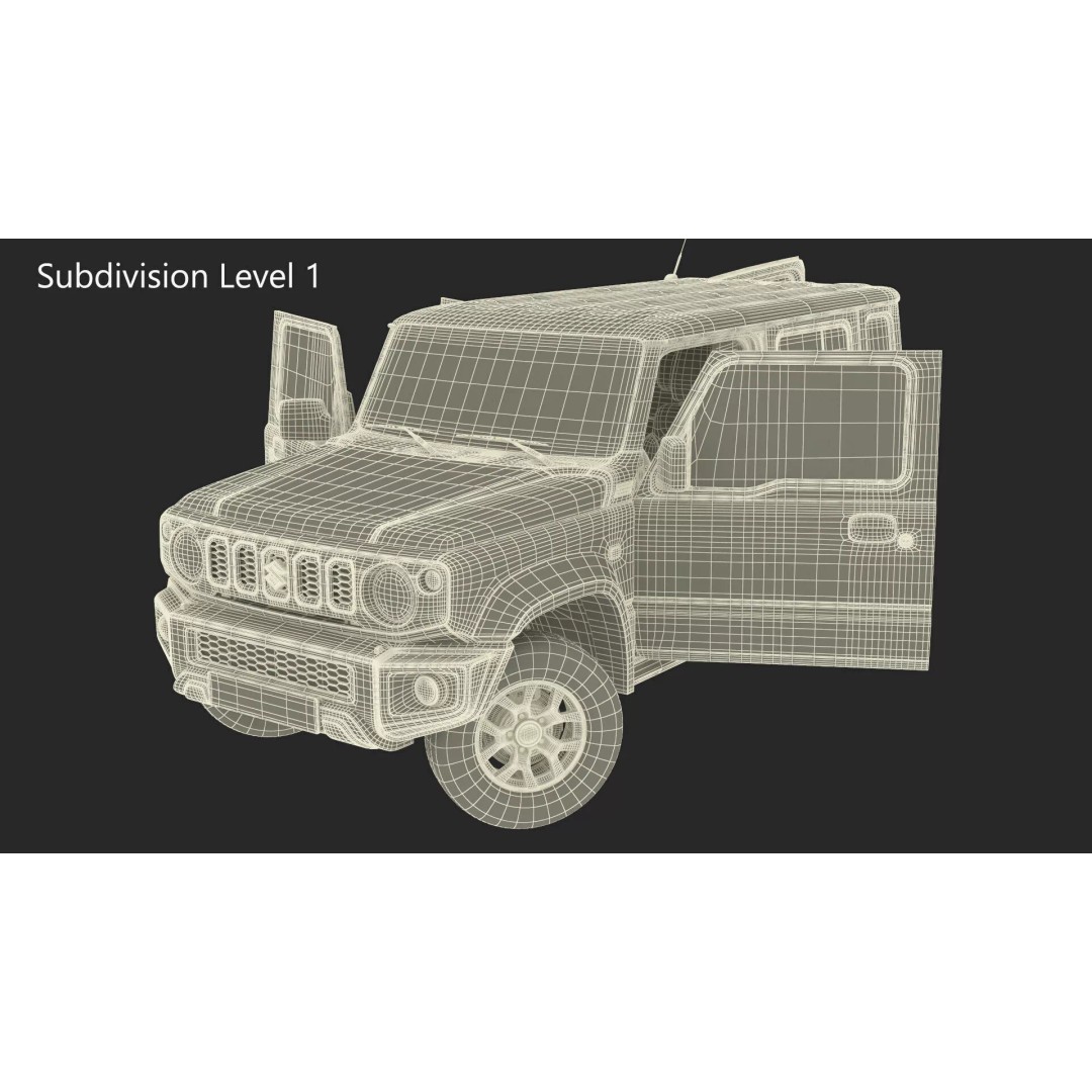 Suzuki Jimny 3D Model – Rigged Compact SUV with PBR Textures - View 30