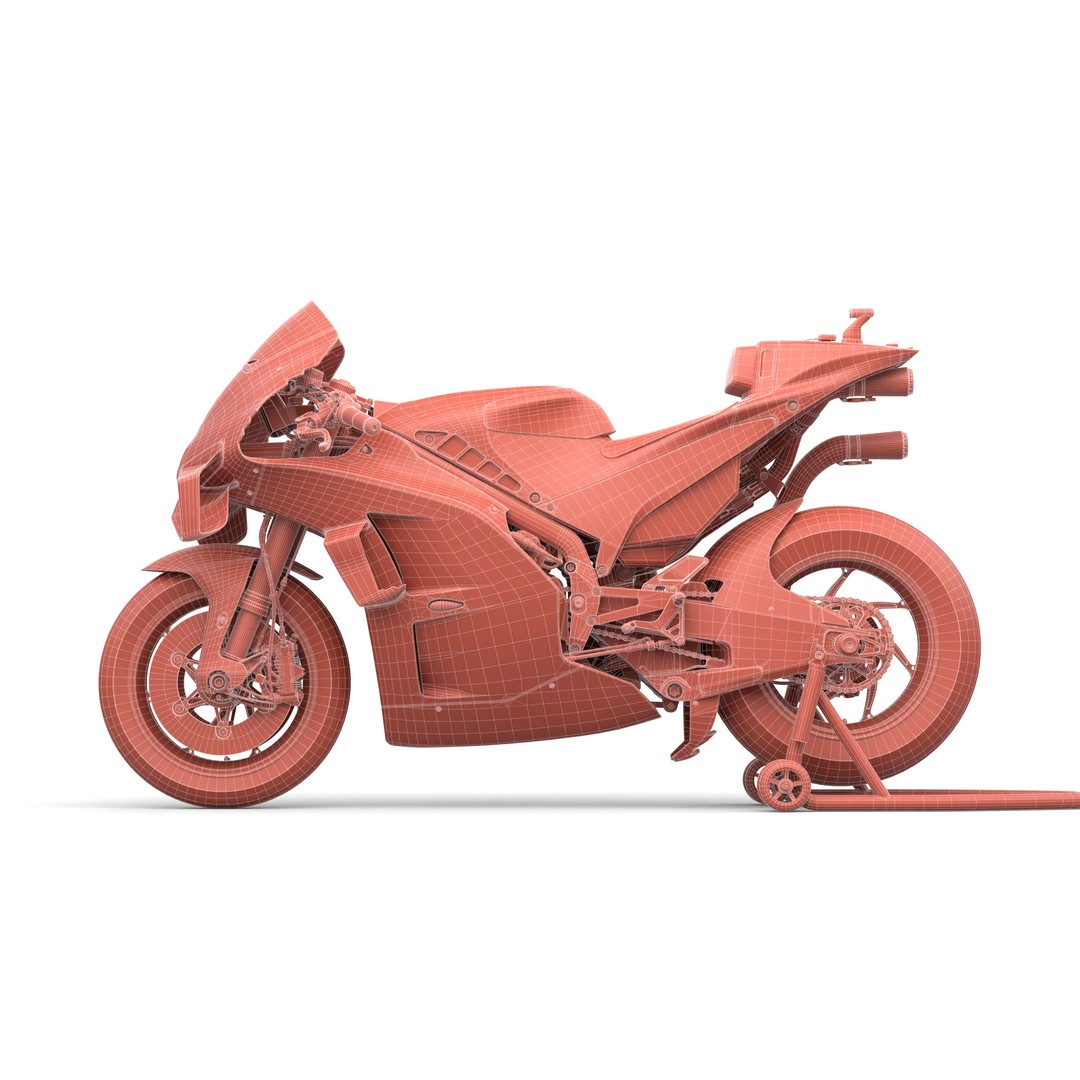 MotoGP KTM RC16 2023 3D Model – High Poly PBR Vehicle Asset, FBX/Blender - View 24