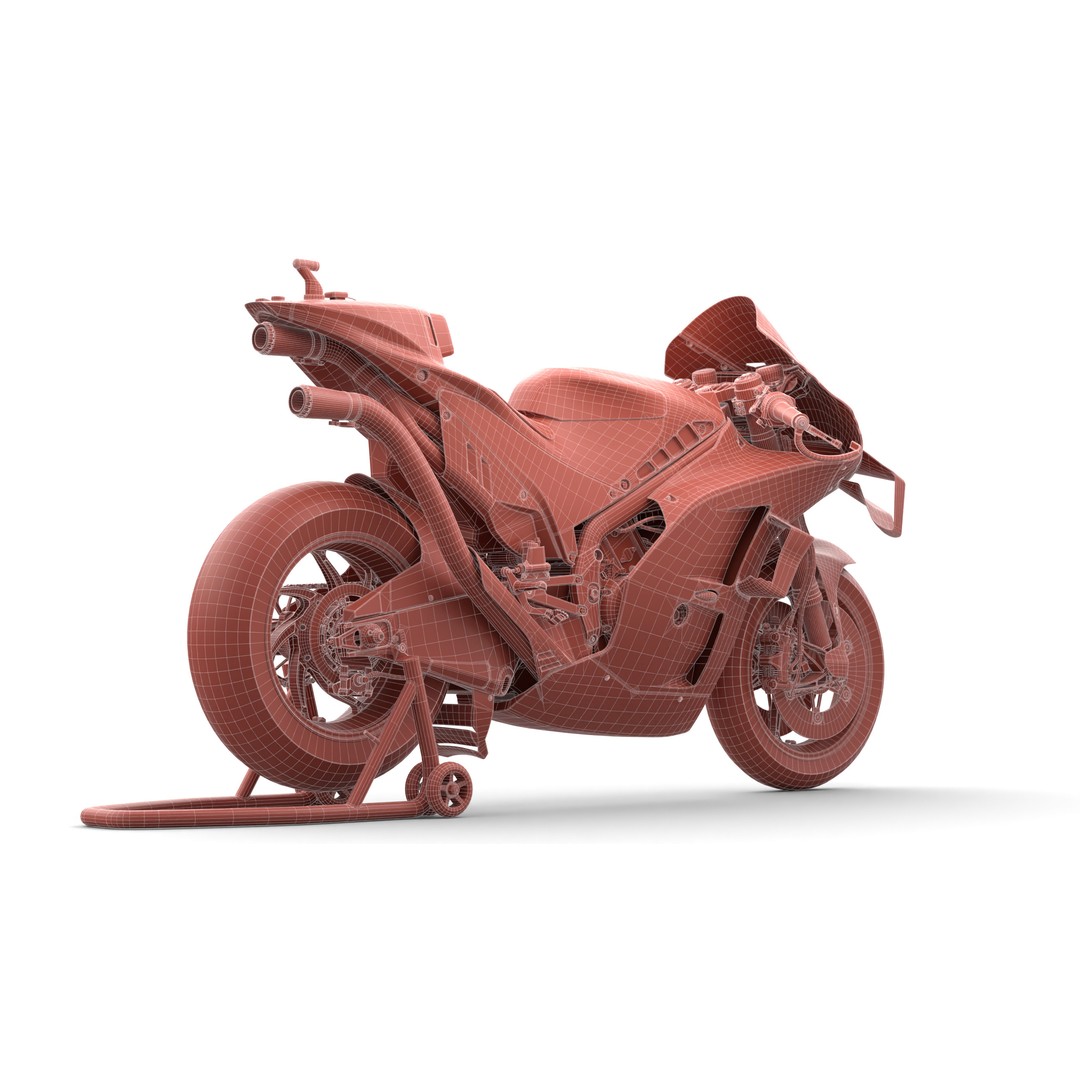 MotoGP KTM RC16 2023 3D Model – High Poly PBR Vehicle Asset, FBX/Blender - View 28