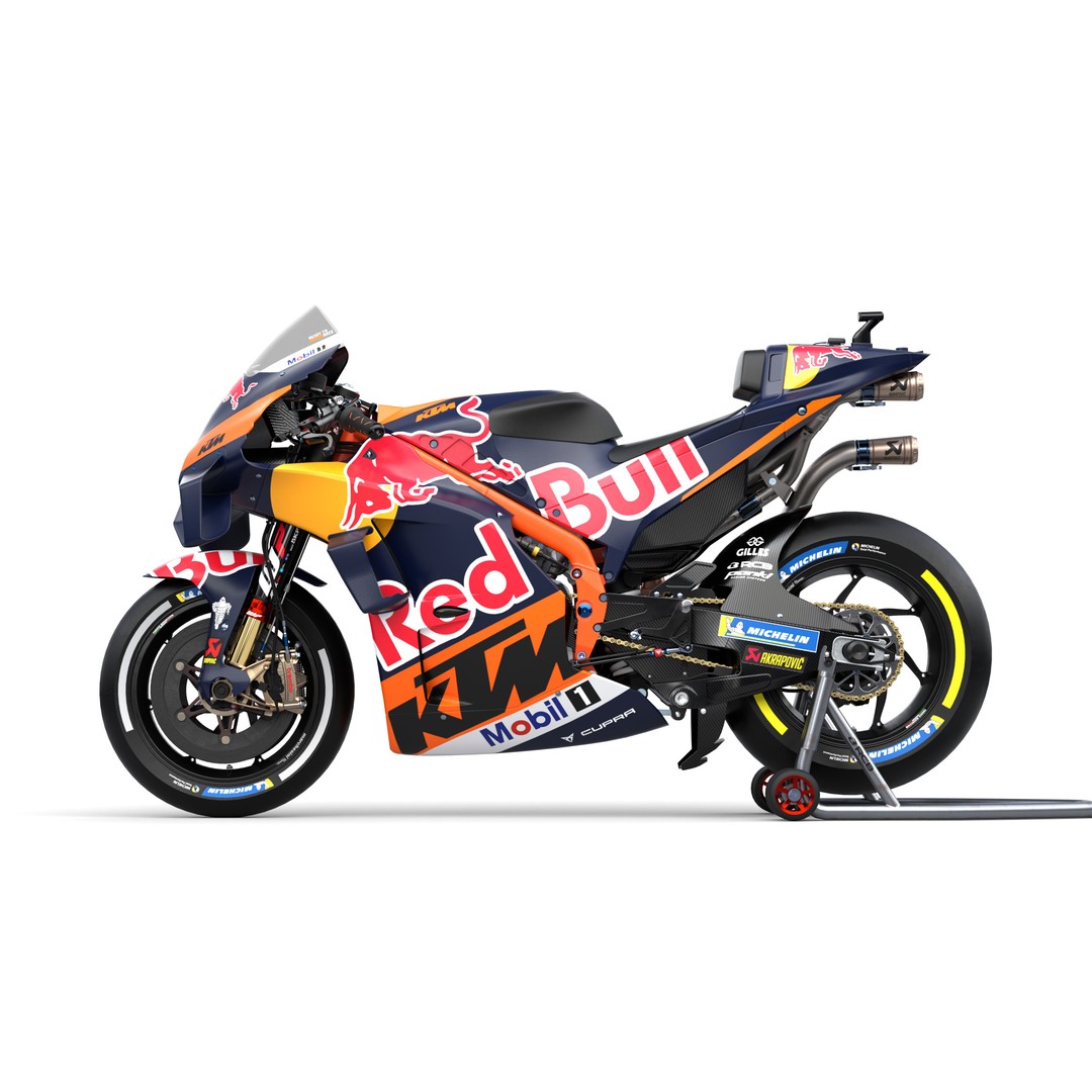 MotoGP KTM RC16 2023 3D Model – High Poly PBR Vehicle Asset, FBX/Blender - View 3