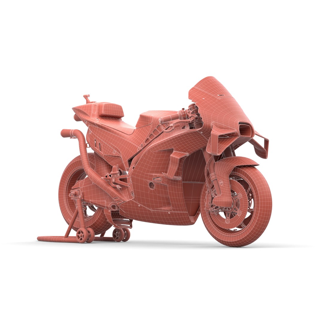 MotoGP KTM RC16 2023 3D Model – High Poly PBR Vehicle Asset, FBX/Blender - View 32