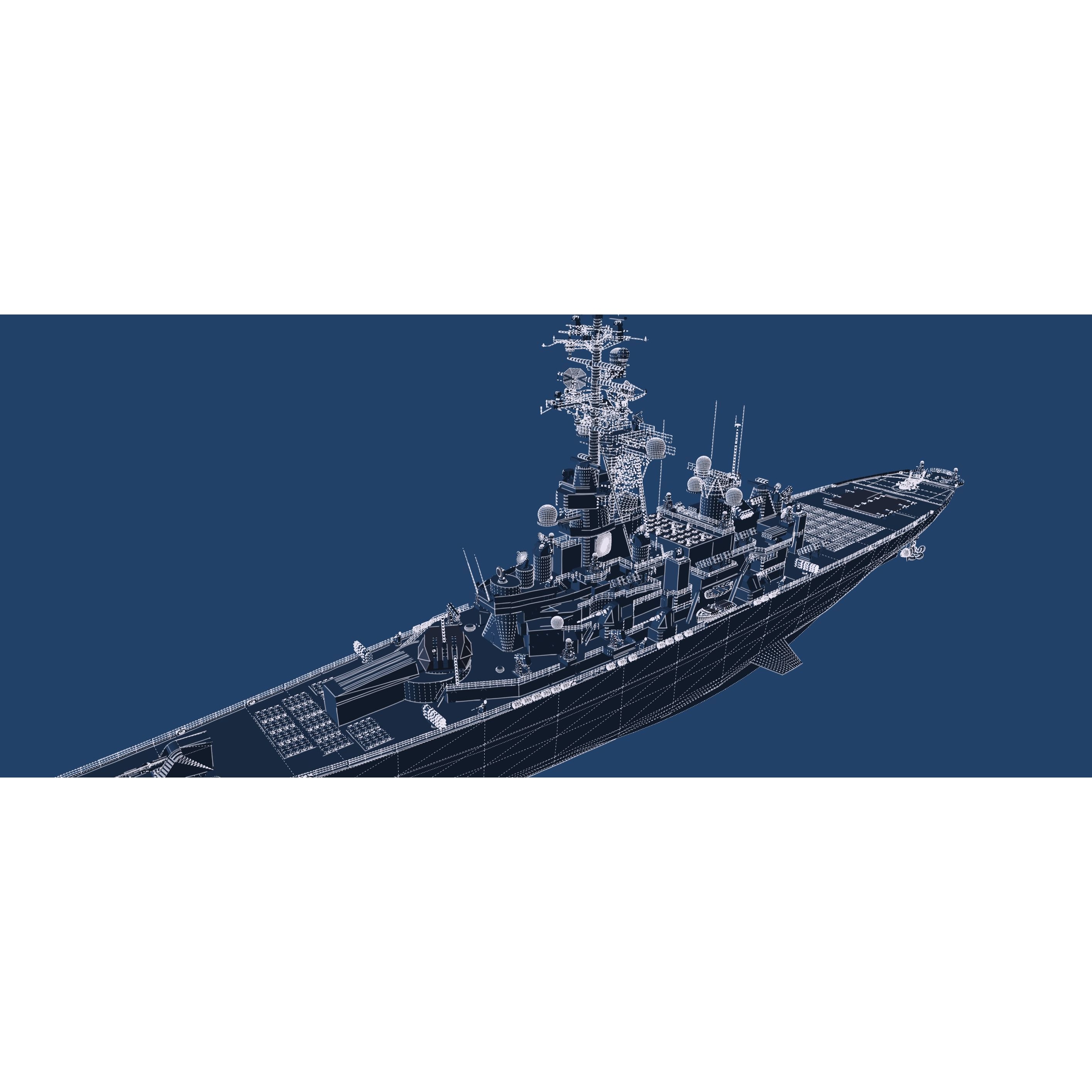 USS Missouri BB-63 - Game-Ready 3D Model