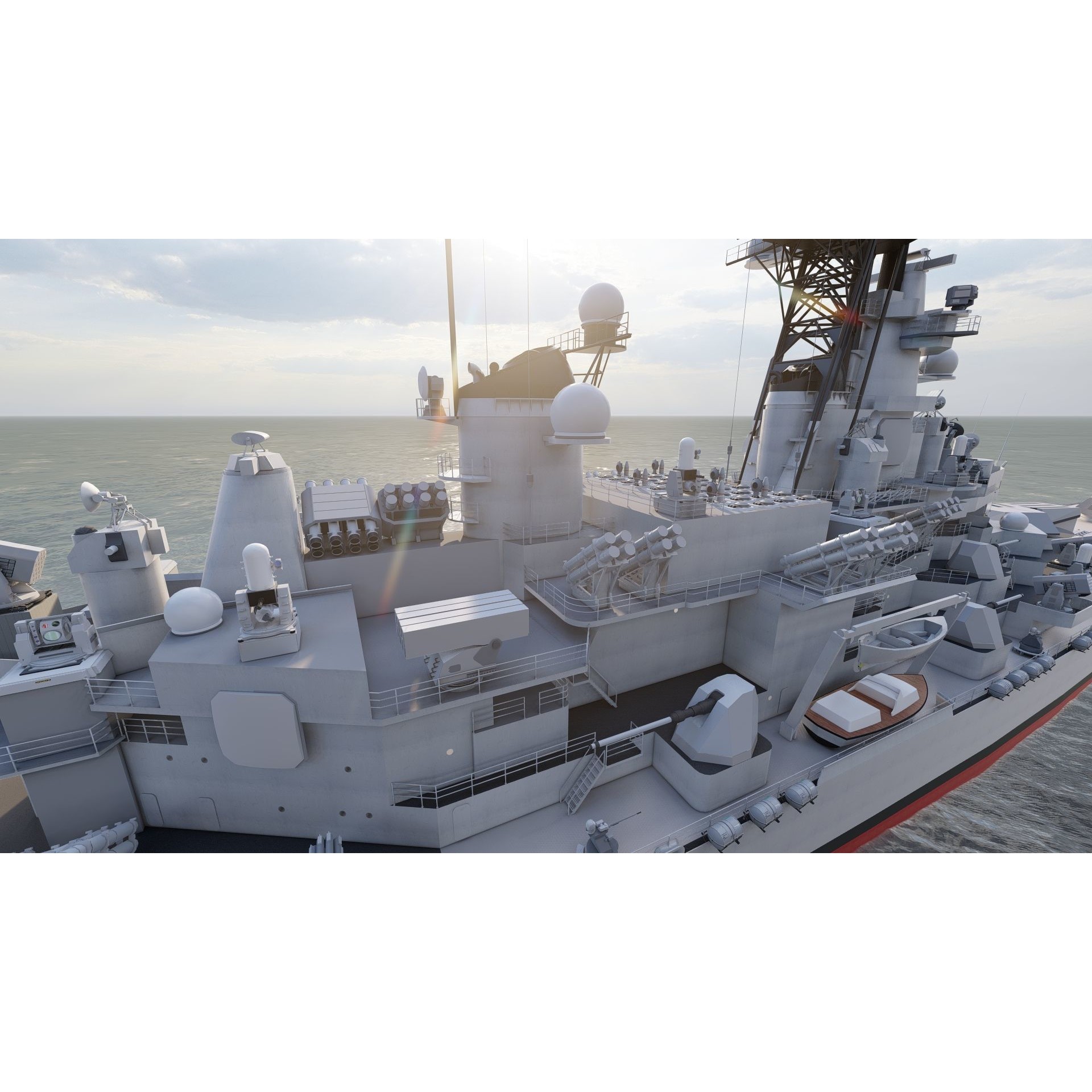 USS Missouri BB-63 - Game-Ready 3D Model - View 10