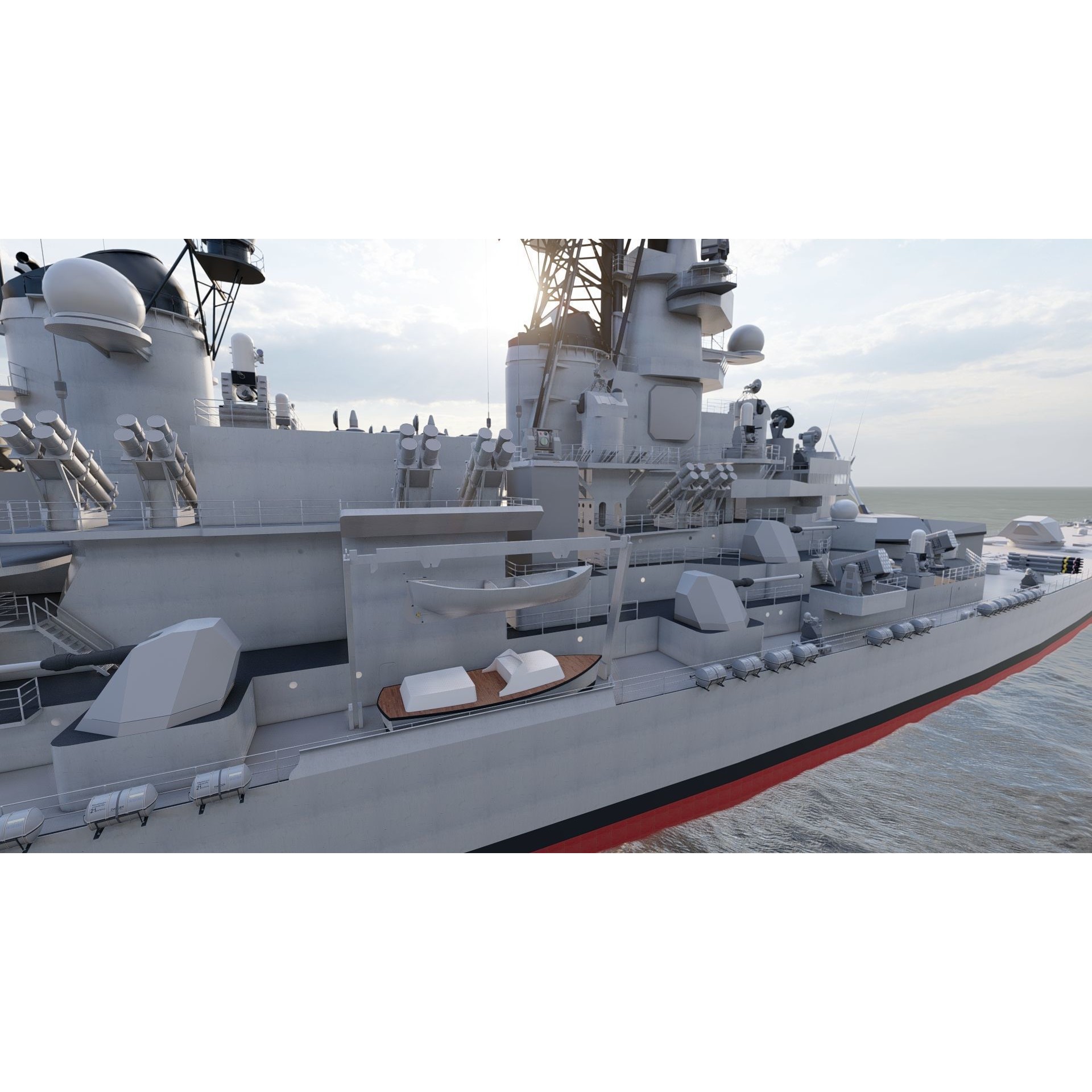 USS Missouri BB-63 - Game-Ready 3D Model - View 11