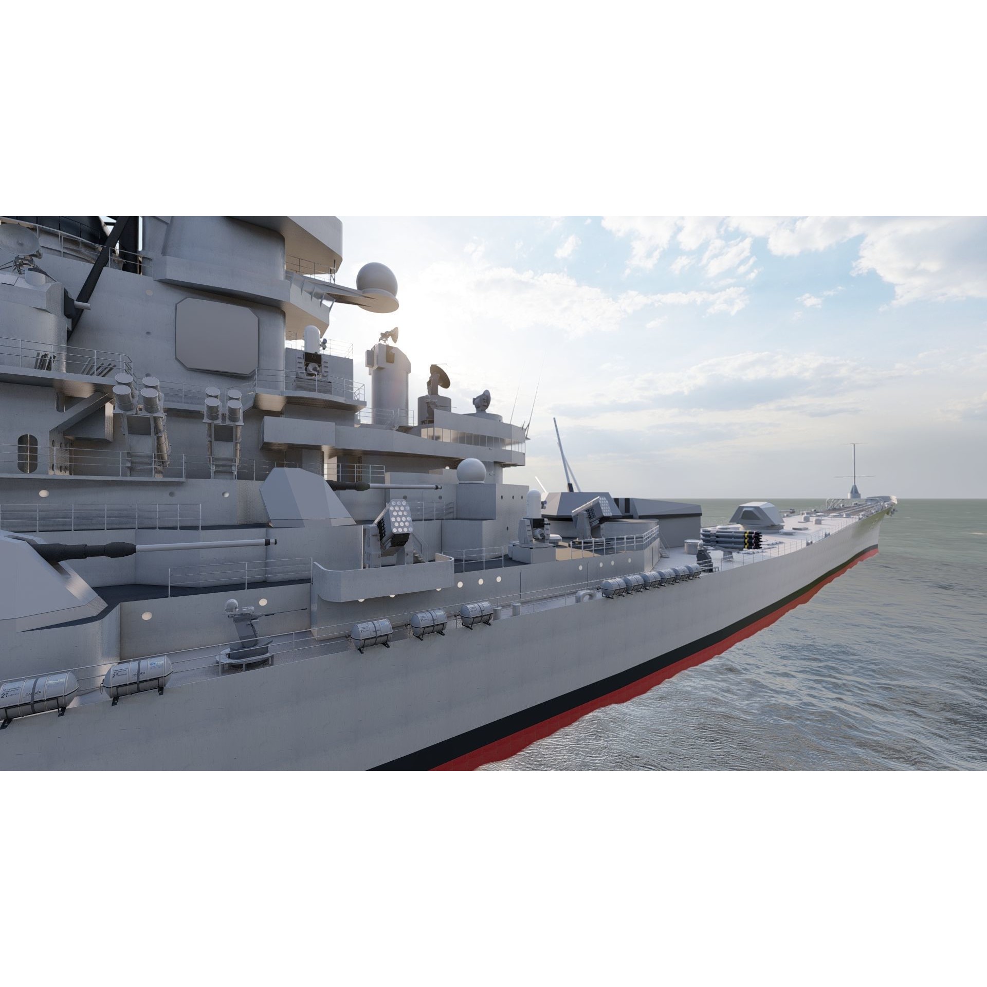 USS Missouri BB-63 - Game-Ready 3D Model - View 12