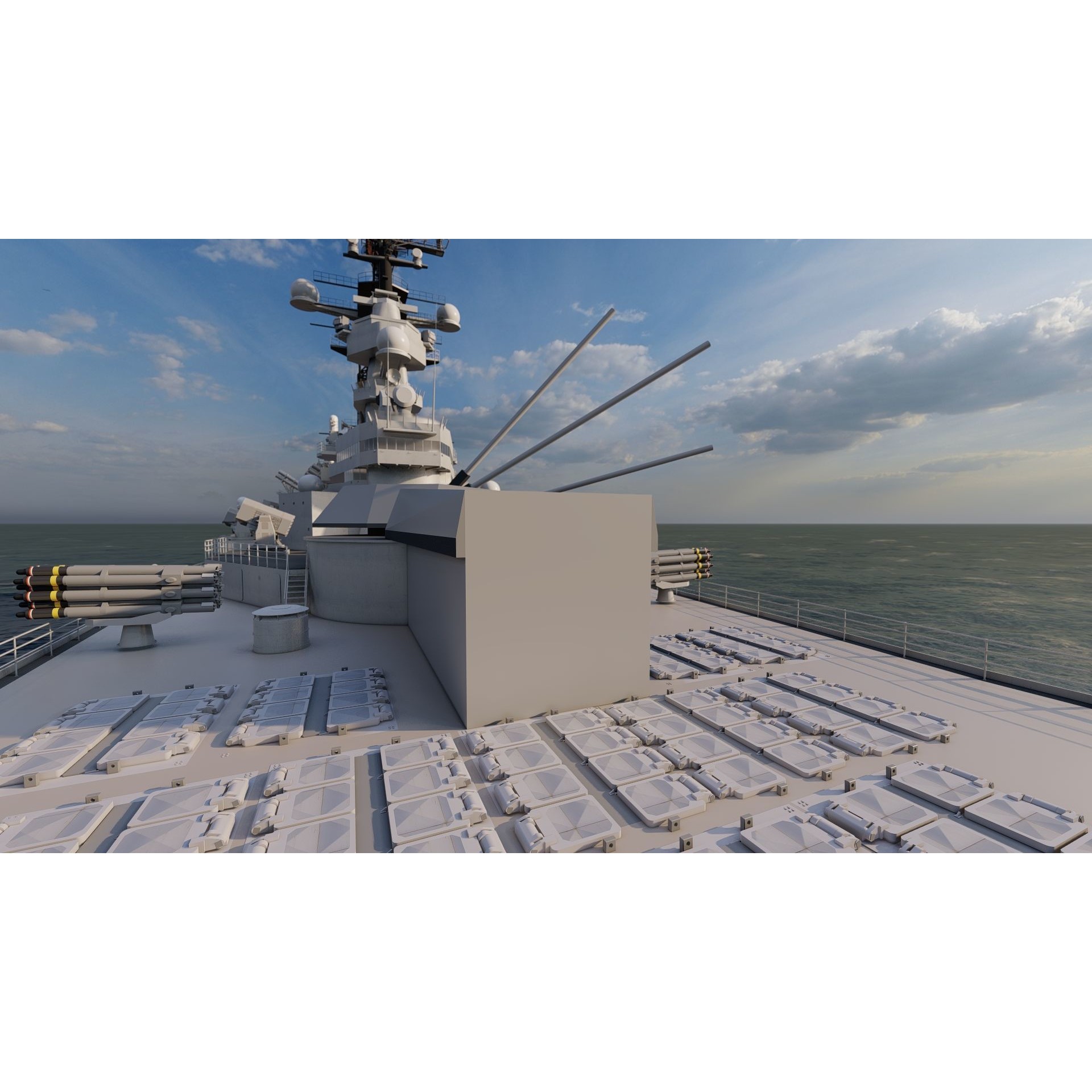 USS Missouri BB-63 - Game-Ready 3D Model - View 13