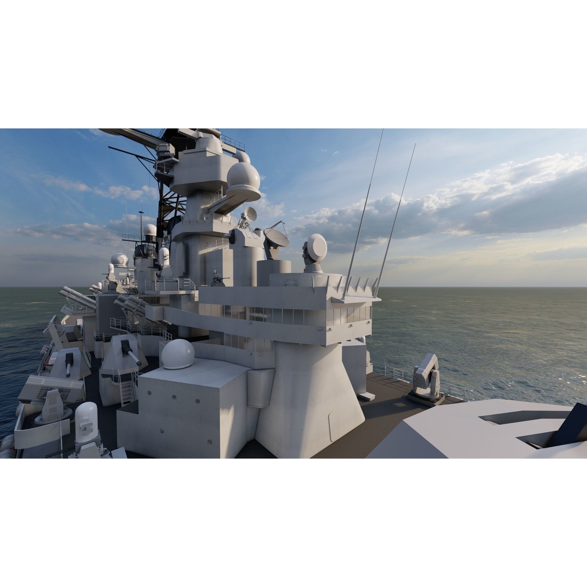 USS Missouri BB-63 - Game-Ready 3D Model - View 14
