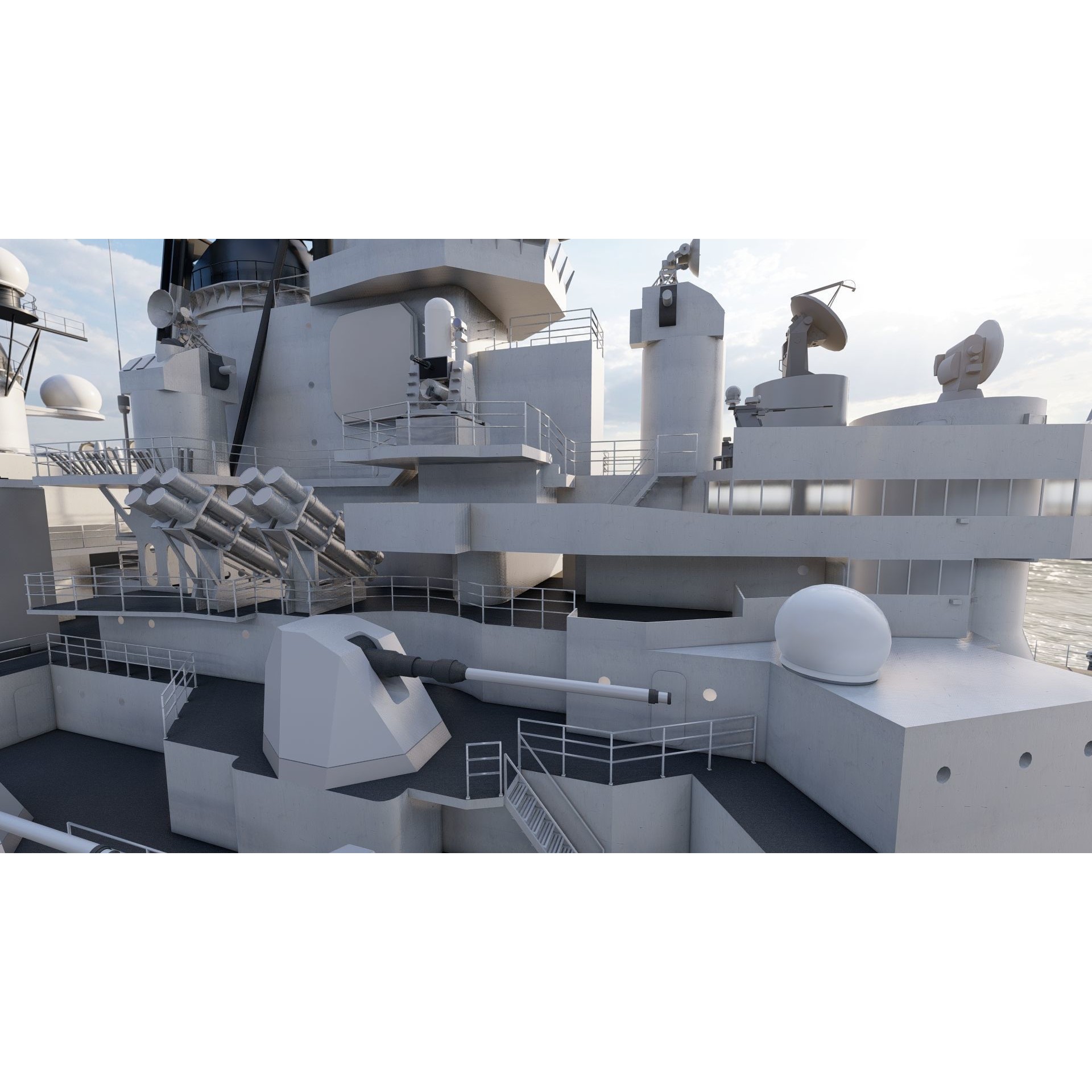 USS Missouri BB-63 - Game-Ready 3D Model - View 15