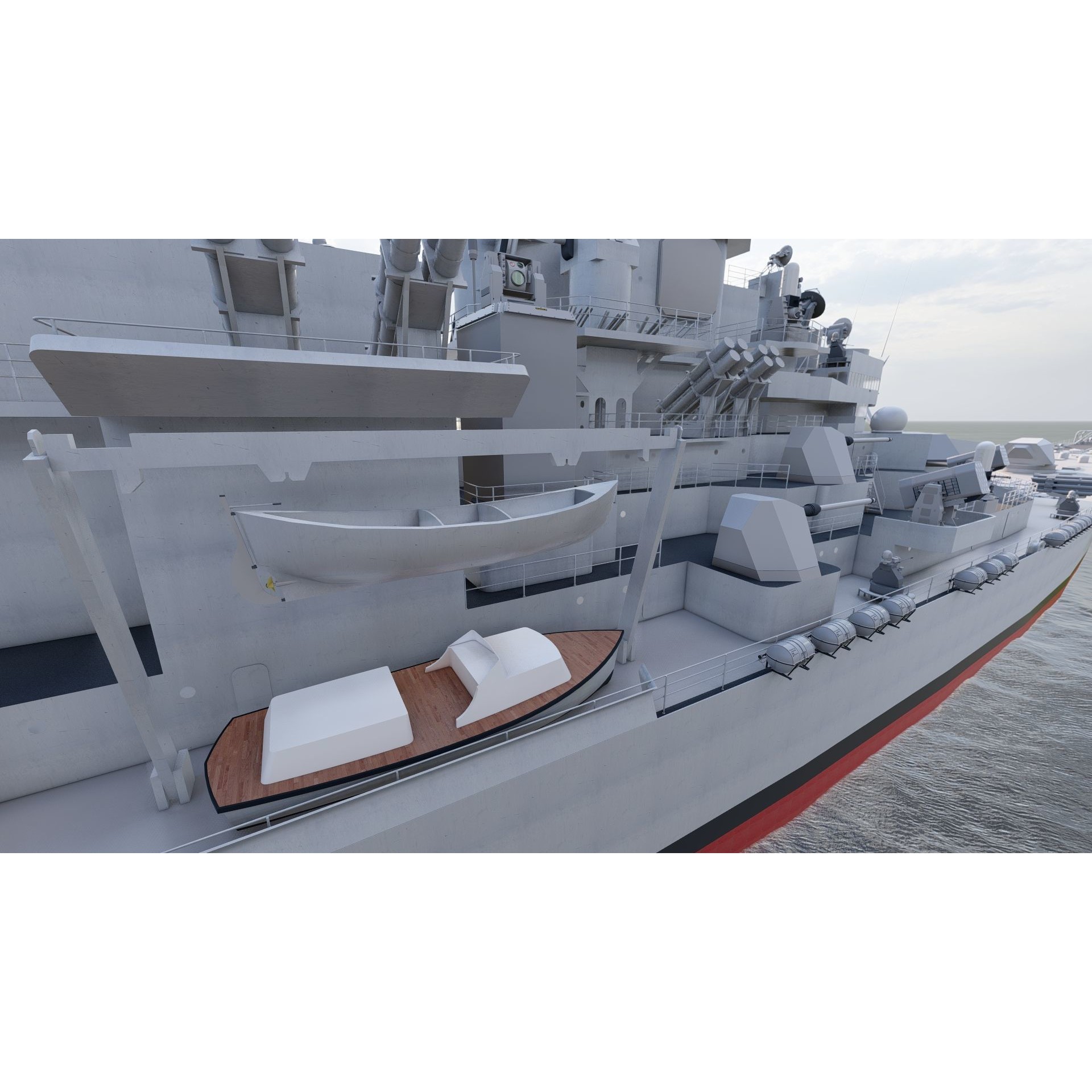 USS Missouri BB-63 - Game-Ready 3D Model - View 18