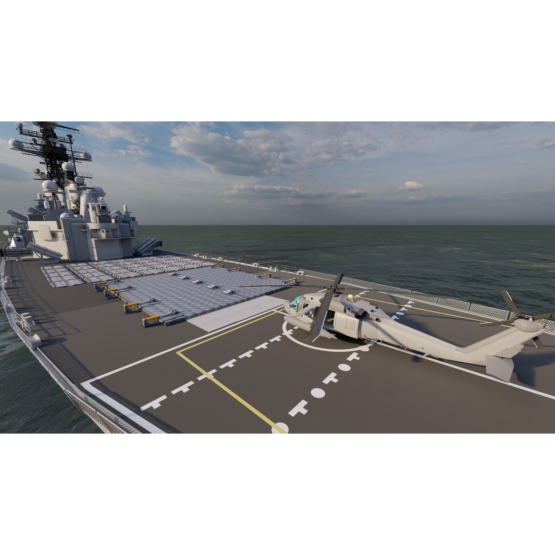 USS Missouri BB-63 - Game-Ready 3D Model - View 8