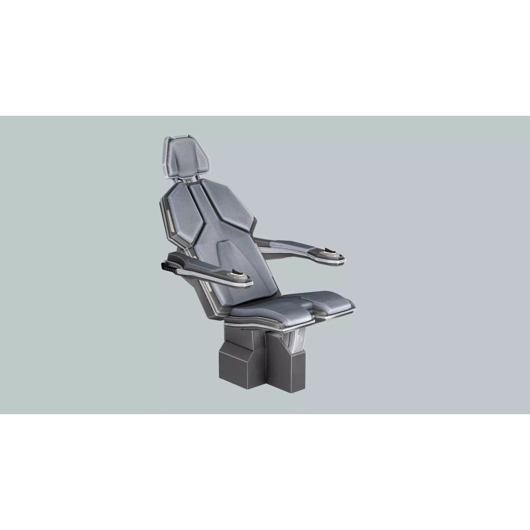 Sci-Fi Chair MM 3D Model – Low Poly Game Asset, FBX, OBJ - View 4