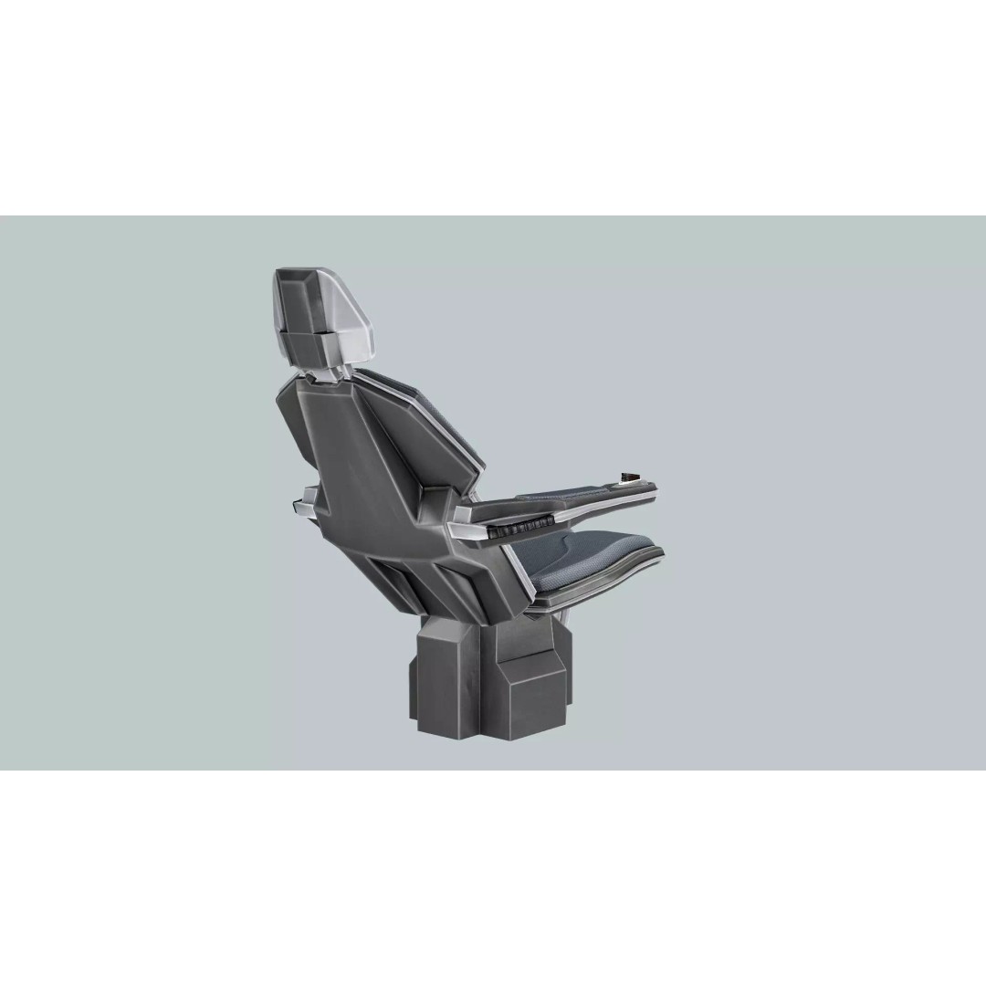 Sci-Fi Chair MM 3D Model – Low Poly Game Asset, FBX, OBJ - View 5