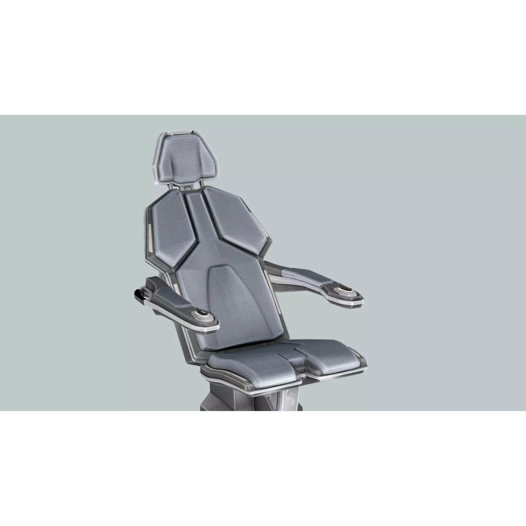 Sci-Fi Chair MM 3D Model – Low Poly Game Asset, FBX, OBJ - View 8