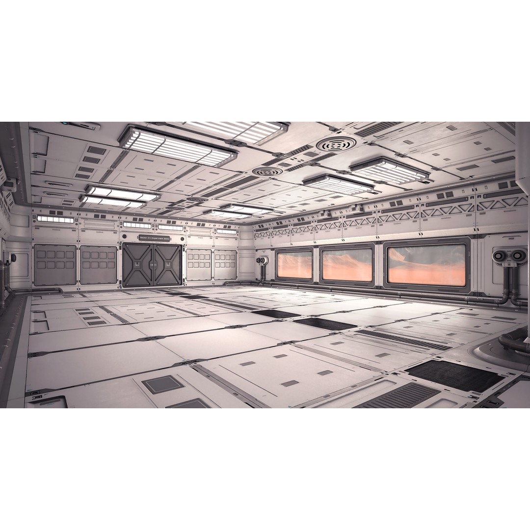 Sci-Fi Laboratory 3D Model – Futuristic Lab Interior, PBR Textures - View 12