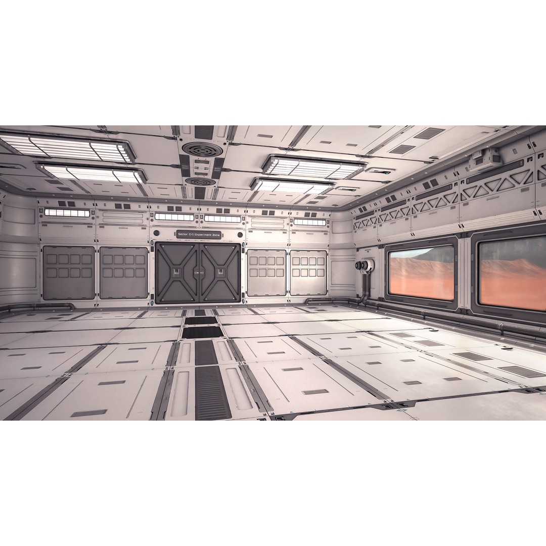 Sci-Fi Laboratory 3D Model – Futuristic Lab Interior, PBR Textures - View 13