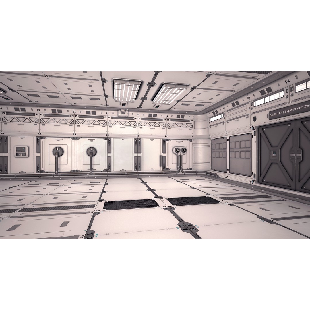 Sci-Fi Laboratory 3D Model – Futuristic Lab Interior, PBR Textures - View 14
