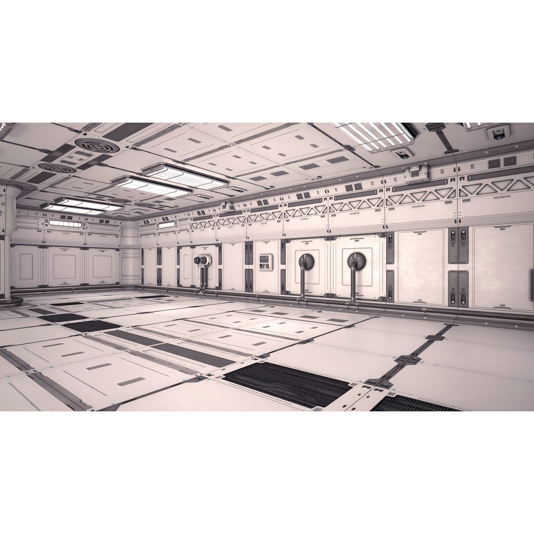 Sci-Fi Laboratory 3D Model – Futuristic Lab Interior, PBR Textures - View 15
