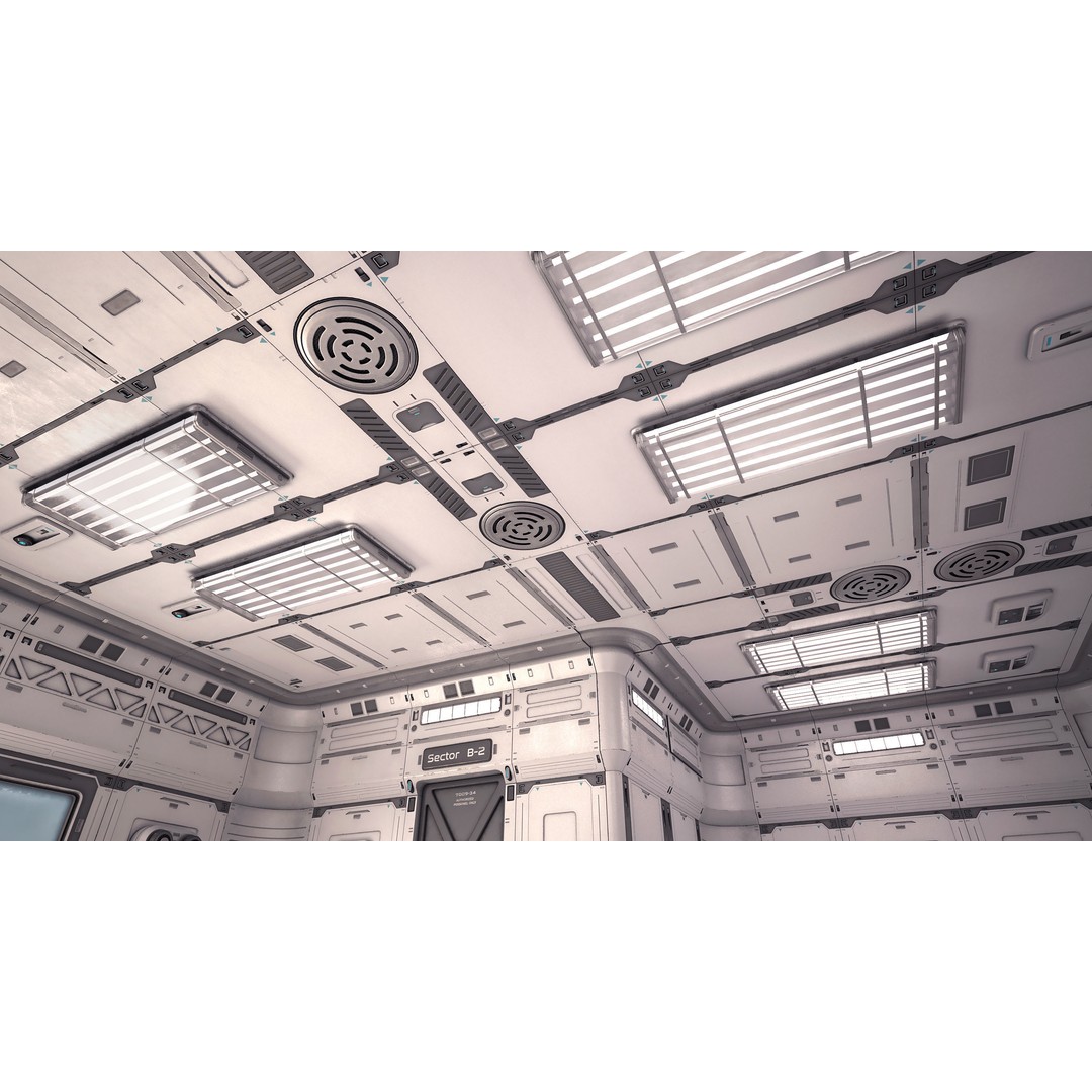 Sci-Fi Laboratory 3D Model – Futuristic Lab Interior, PBR Textures - View 17