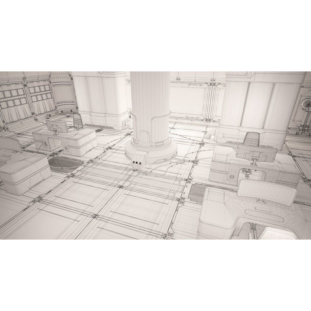 Sci-Fi Laboratory 3D Model – Futuristic Lab Interior, PBR Textures - View 26