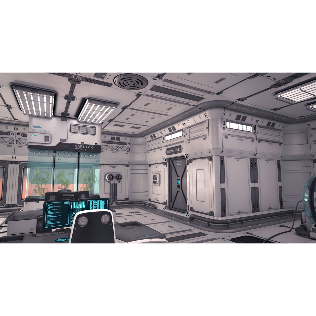 Sci-Fi Laboratory 3D Model – Futuristic Lab Interior, PBR Textures - View 7