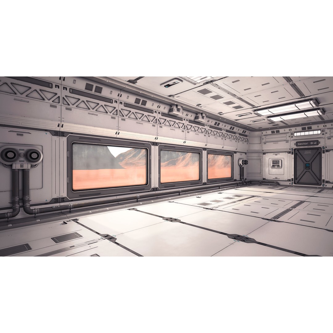 Sci-Fi Laboratory 3D Model – Futuristic Lab Interior, PBR Textures - View 9