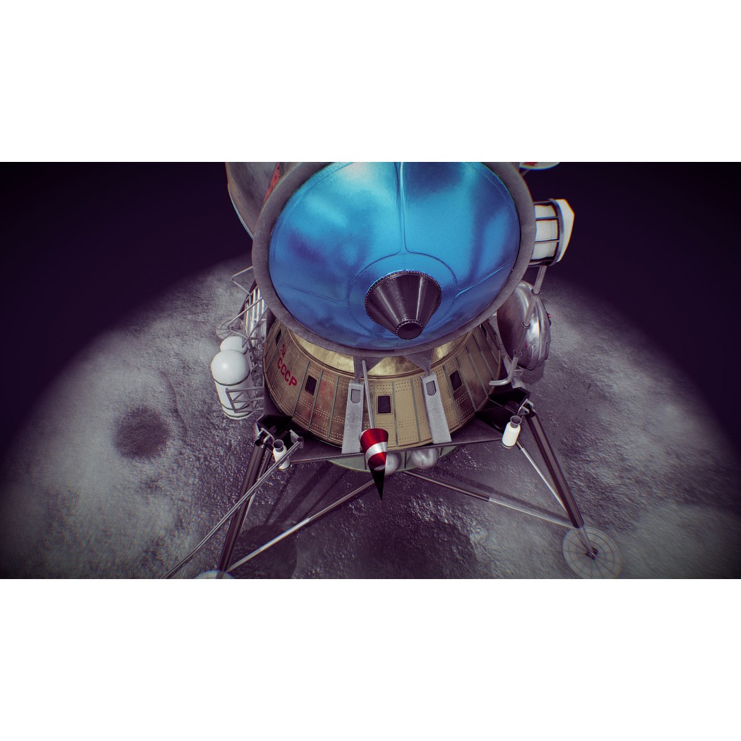 Soviet Lunar Lander 3D Model – Low Poly Game Asset, FBX, PBR - View 20