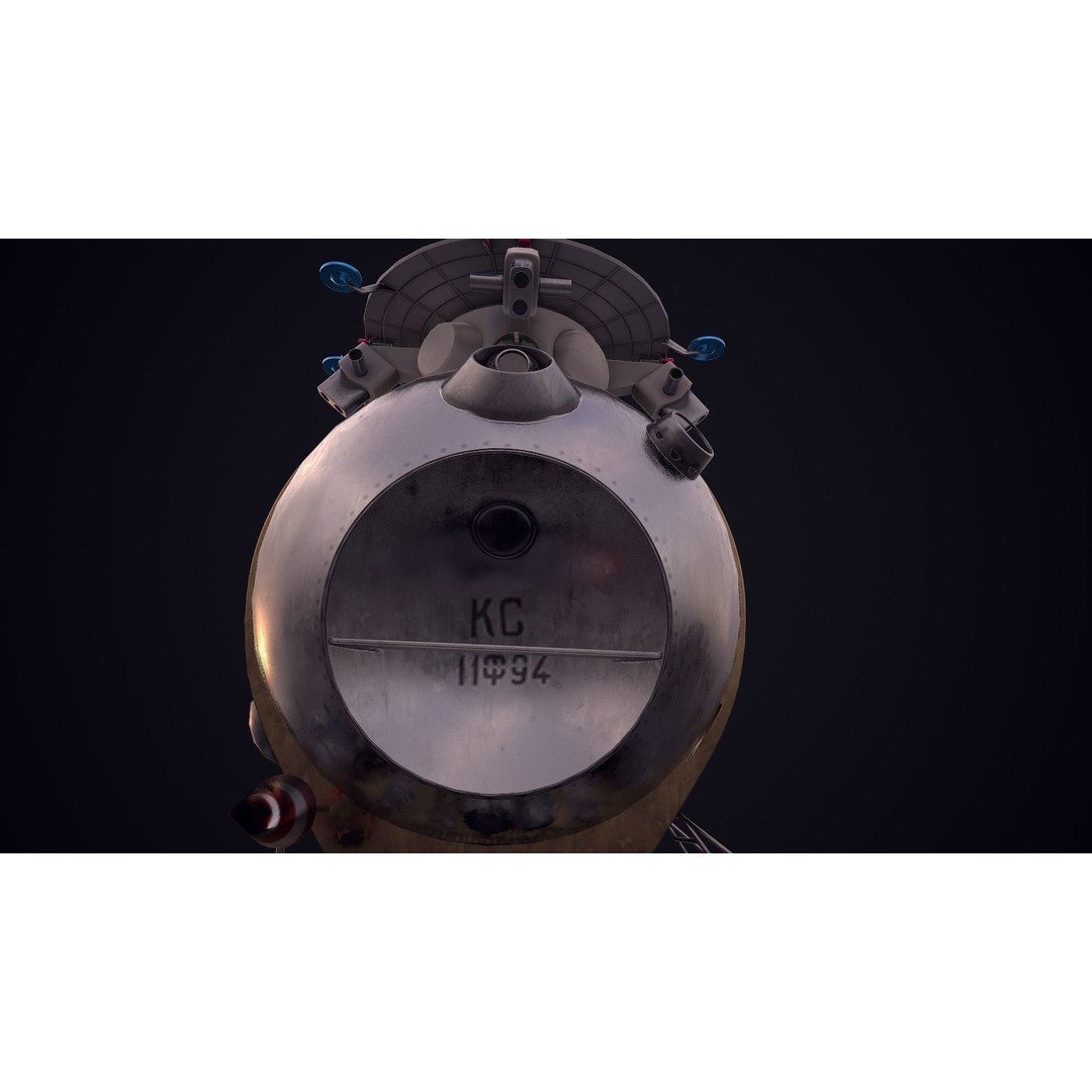 Soviet Lunar Lander 3D Model – Low Poly Game Asset, FBX, PBR - View 52