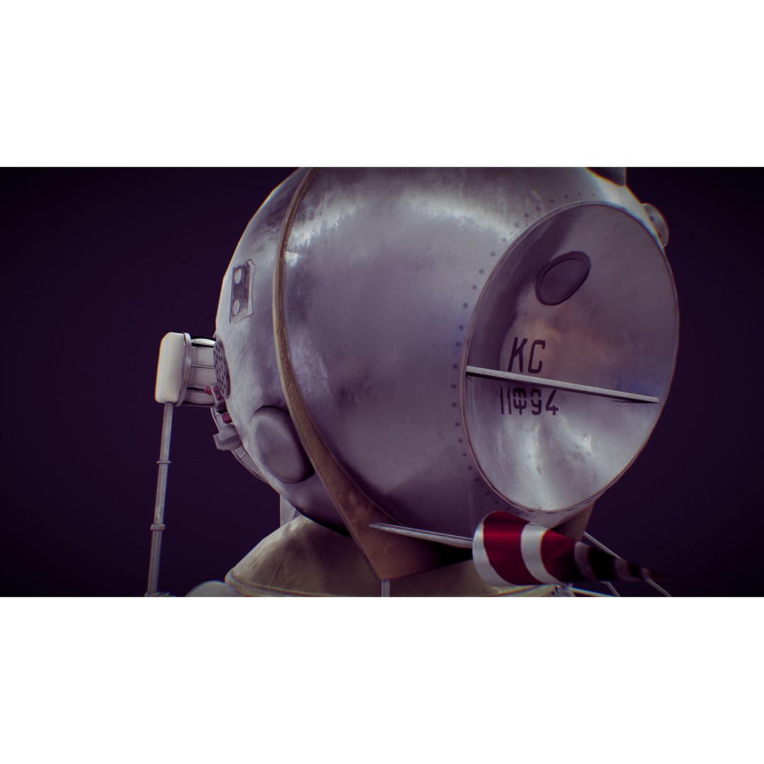 Soviet Lunar Lander 3D Model – Low Poly Game Asset, FBX, PBR - View 7