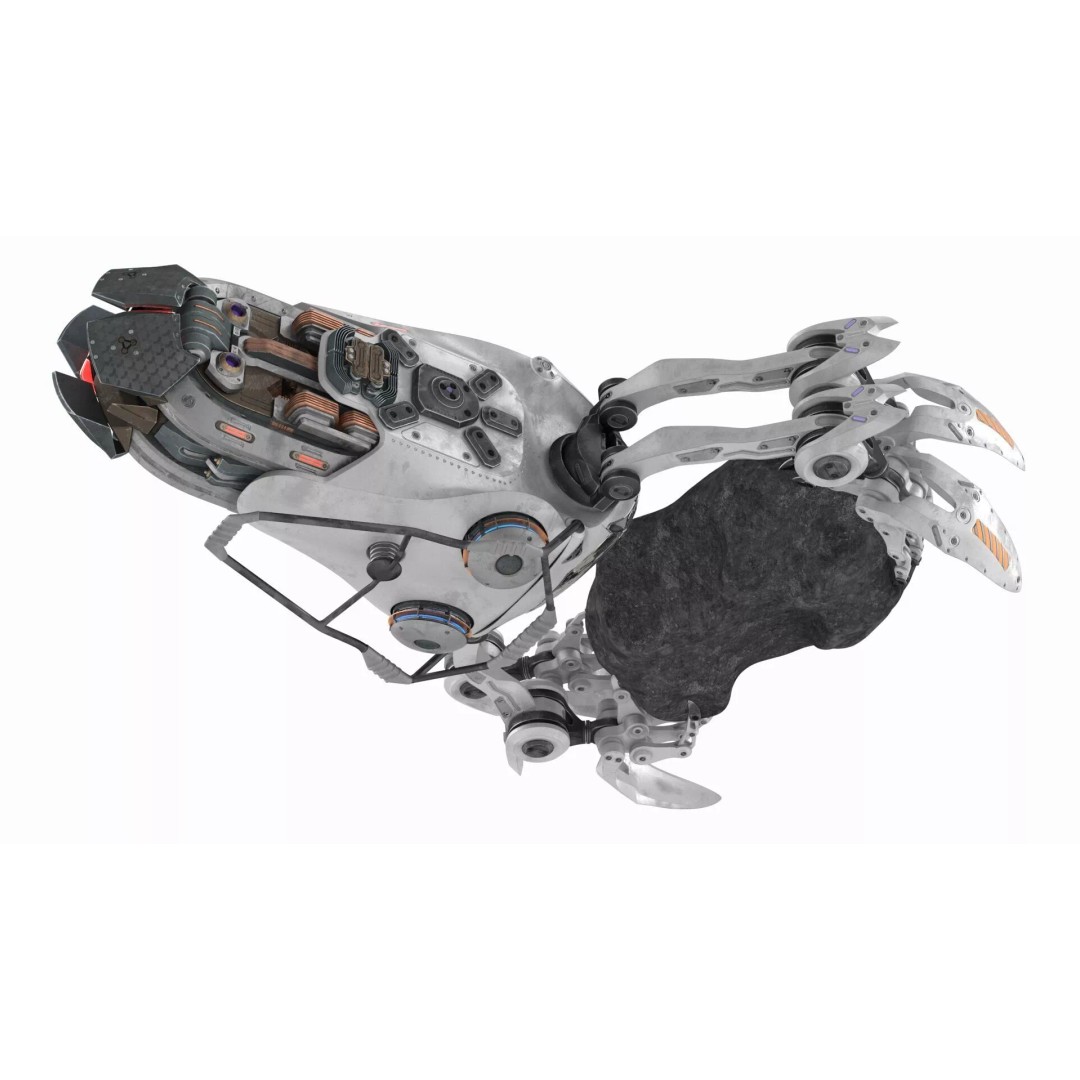 Spaceship Loader 3D Model – Rigged Asteroid Cargo Vehicle for Maya - View 10